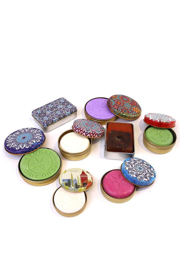Handmade Soaps In Decorative Tin Boxes