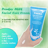 Donkey Milk Facial Cream, Effective Daily Moisturizer, Face Care Lotion With Anti-Aging Properties 2.5oz