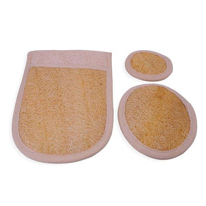 Levant's Naturals Double Sided Exfoliating Loofah Sponge Pads, (3 Packs)