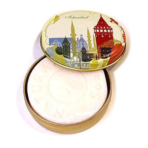 Natural Olive Oil Soap In Decorative Metal Box, 4.2oz