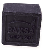 Paksa African Black Soap Bar With Carbon, Pure and Natural Acne Treatment -  Shea Butter, Coconut Oil and Charcoal, 5.2oz