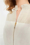 Eco-Friendly Women's Hemp Fabric Jumper With Zipper