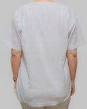 Women's Jewelneck Tee, Elbow-Sleeve Tshirt, Hemp/Cotton