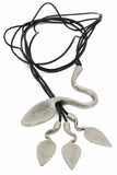 Arrowheads Necklace - Handmade, Unique Design, Silver Plated, Hypoallergenic Jewelry, Leather Cord, Perfect Gift For Her