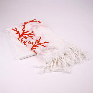 Pesthemal Pareo With Coral Print (Thin)