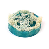 Rich Glycerin Soap With Embedded Exfoliating Loofah (Luffa) Slice (Availabe in Ocean Breeze, Argan, Goat Milk Variations) 4.9 oz