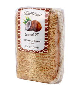 Natural Coconut Loofah Soap On A Rope - Exfoliating, Skin Healing & Rich Lather
