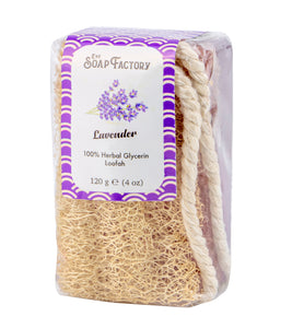 Natural Lavender Loofah Soap On A Rope - Exfoliating, Soothing & Antibacterial