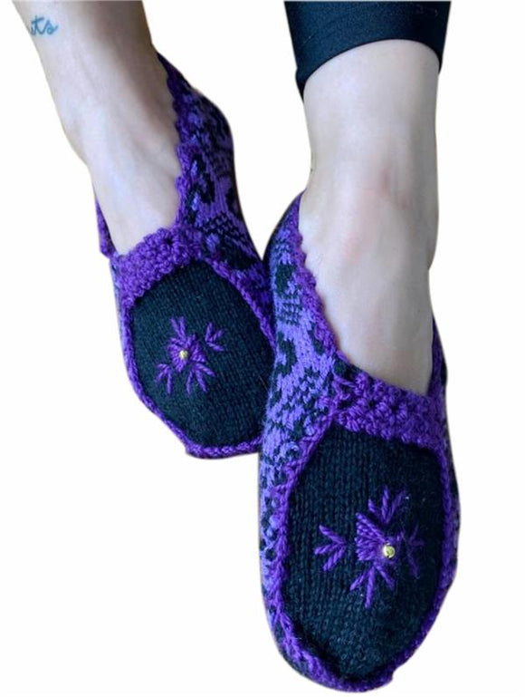 Knitted Cozzy Feet Slippers for Girls